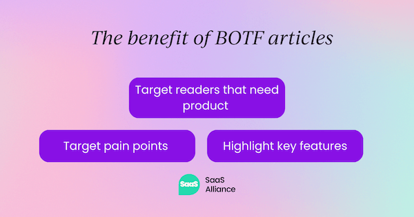 The benefit of BOTF articles